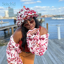 Load image into Gallery viewer, Chunky Blanket Cardigan  and hat set - Multi colorway