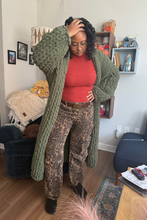 Load image into Gallery viewer, Chunky Blanket Duster (Olive Green)