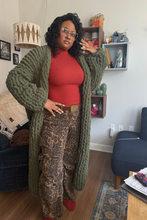 Load image into Gallery viewer, Chunky Blanket Duster (Olive Green)