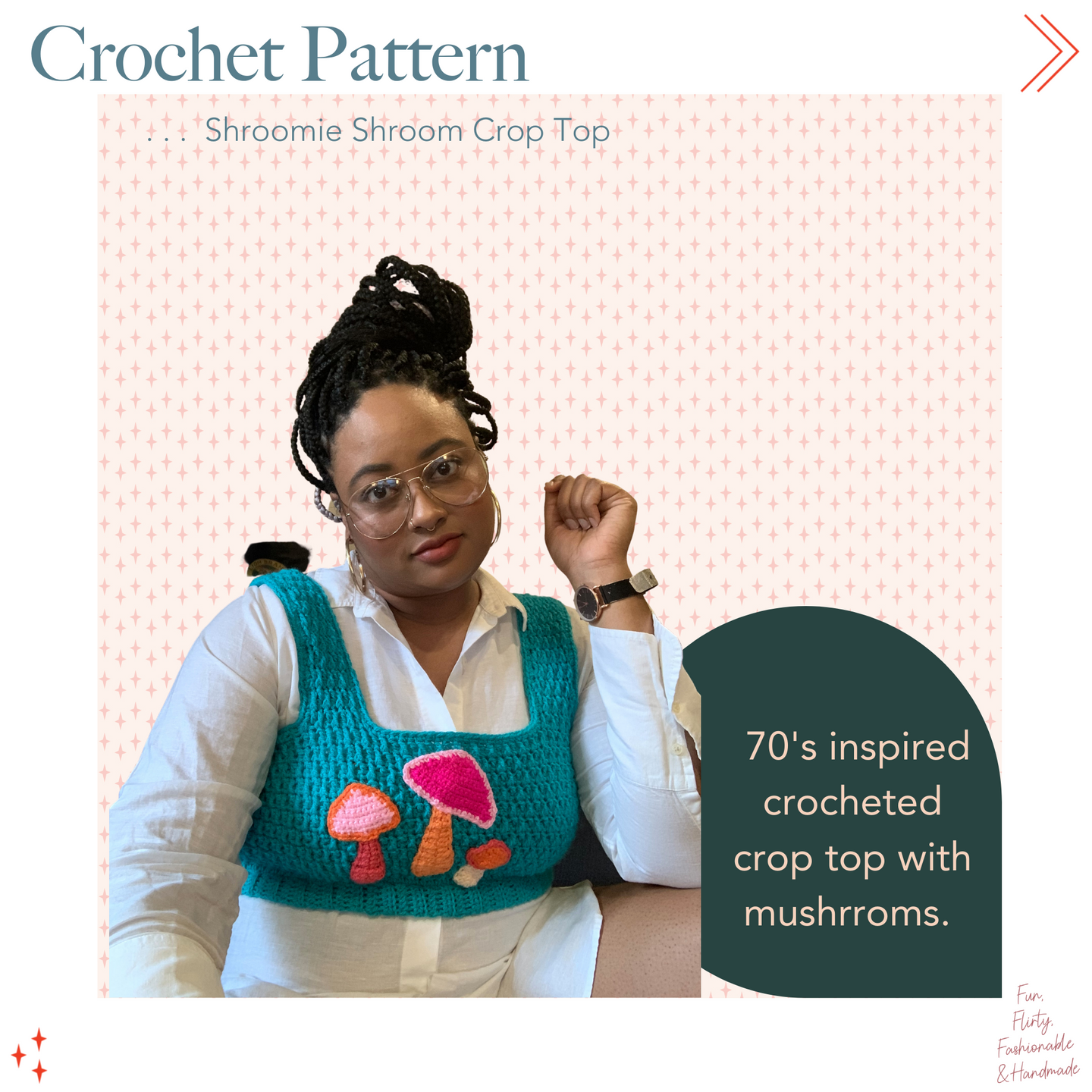 Crochet Pattern . . . Shroomie Shroom Crop Top