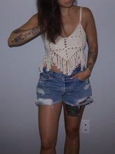 Load image into Gallery viewer, The Honey Fringe Crop Top