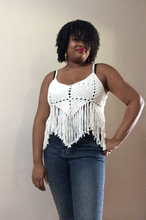 Load image into Gallery viewer, The Honey Fringe Crochet Top