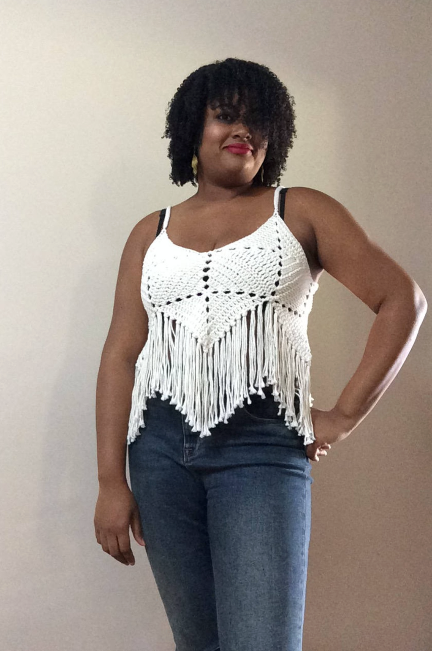 The Honey Fringe Crochet Top Stitch d by India