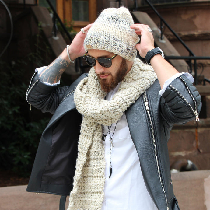 uptown meets downtown beanie & scarf set
