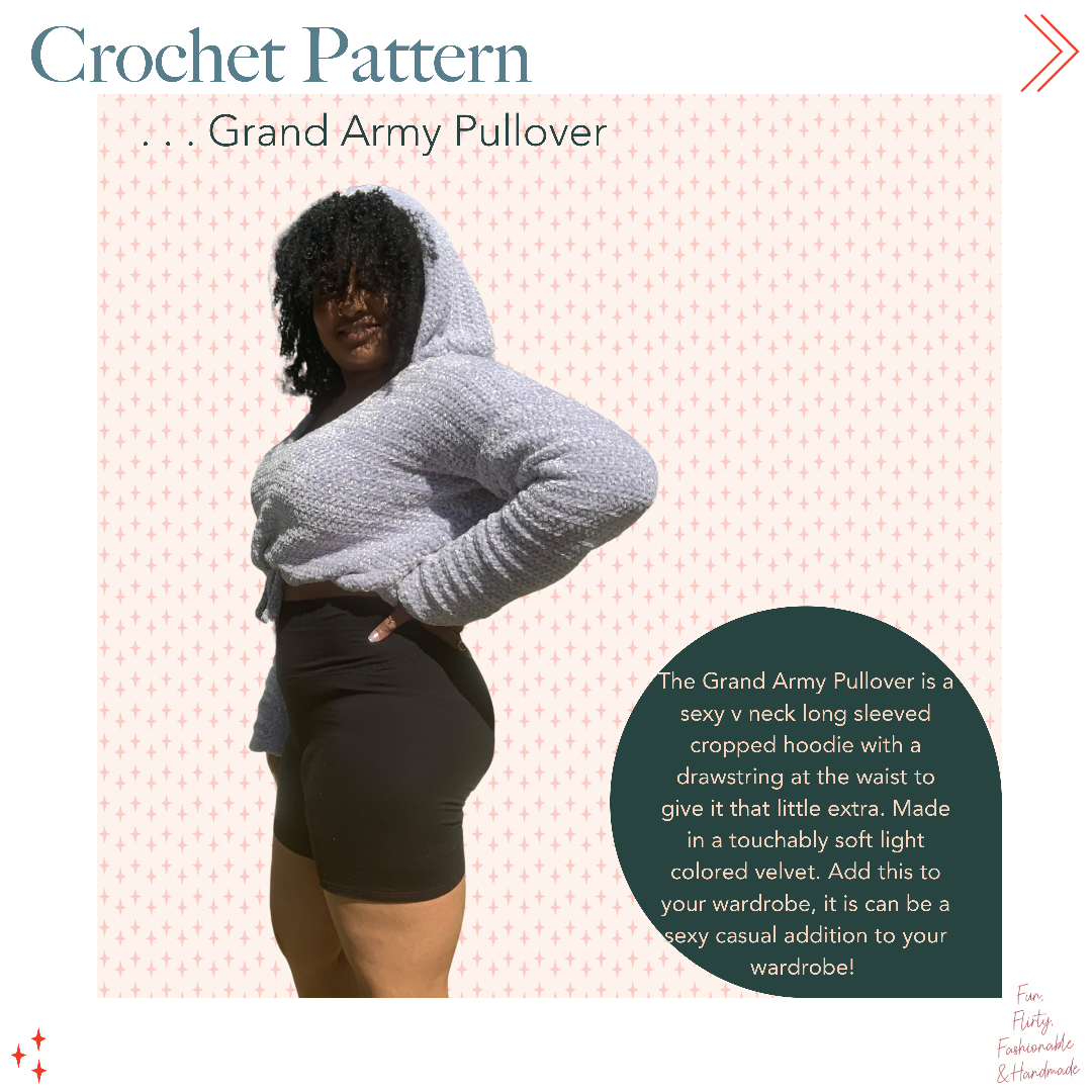 Crochet Pattern... Grand Army Pullover
