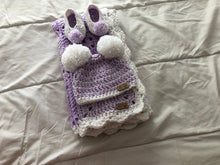 Load image into Gallery viewer, Tiny Human Bundle. . . Blanket , booties and a beanie