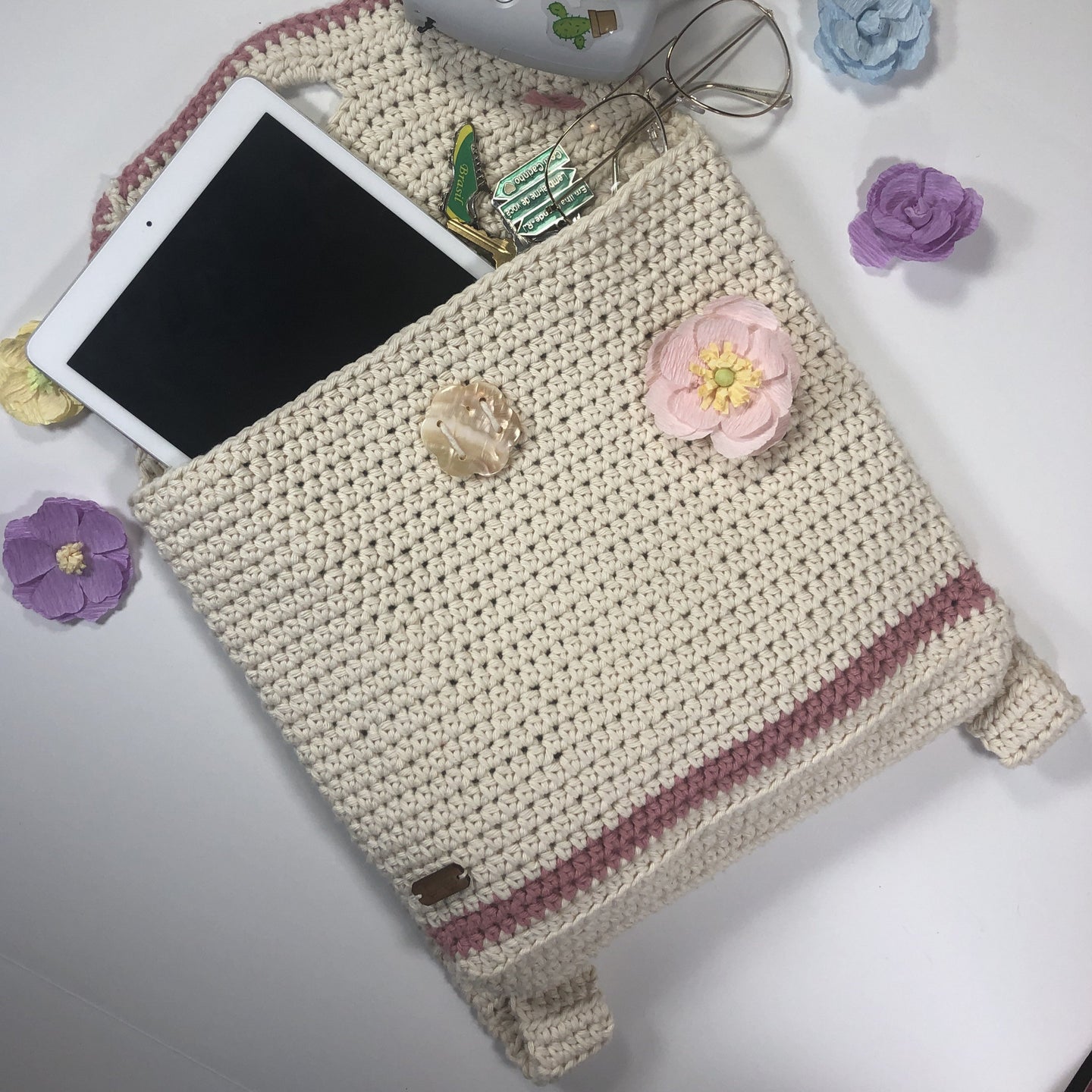 mochila crochet backpack